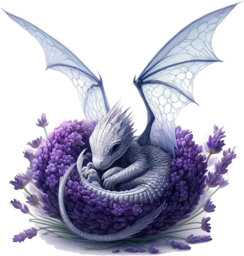 Lavander / purple baby dragon vinyl sticker decal