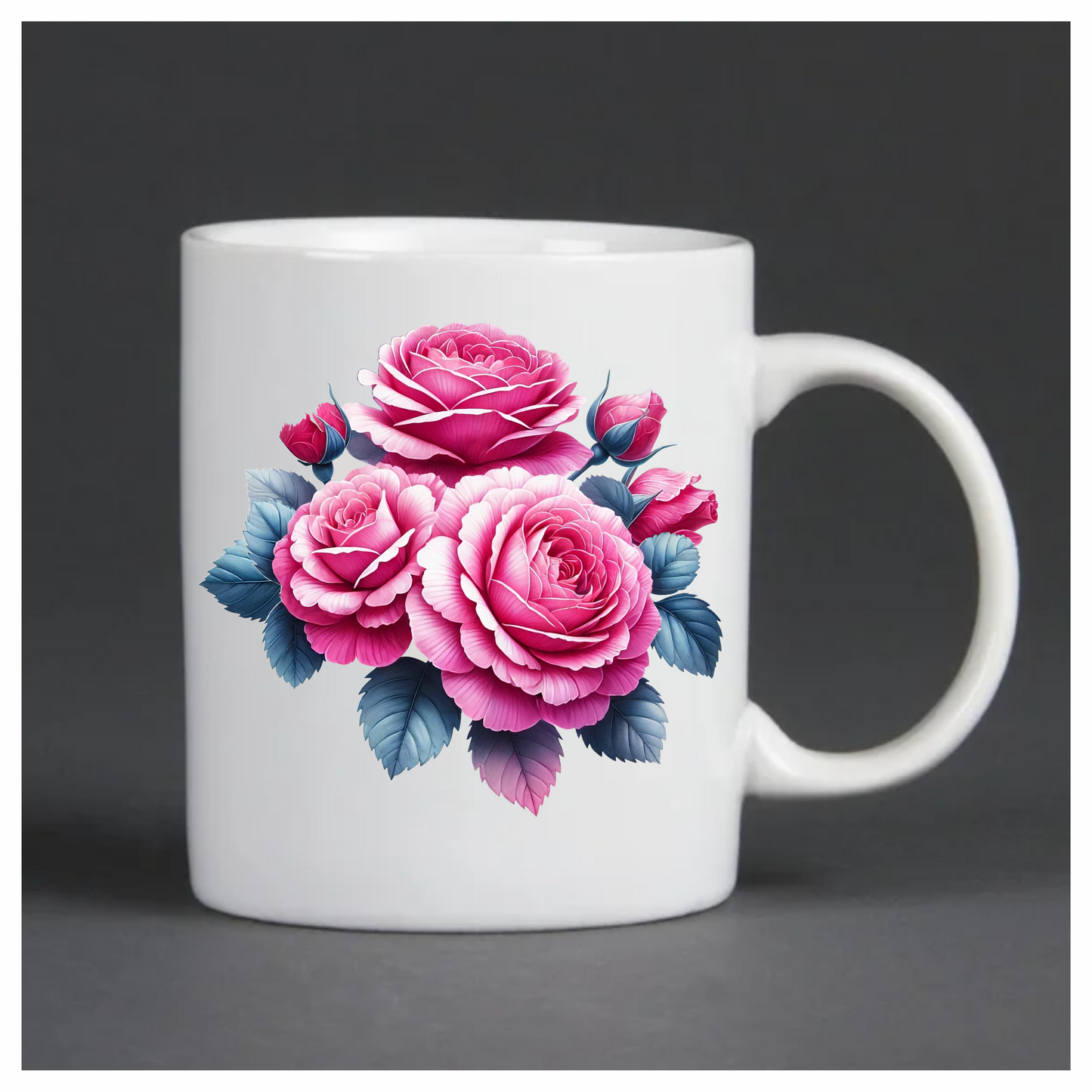 Dark pink rose flower vinyl sticker decal
