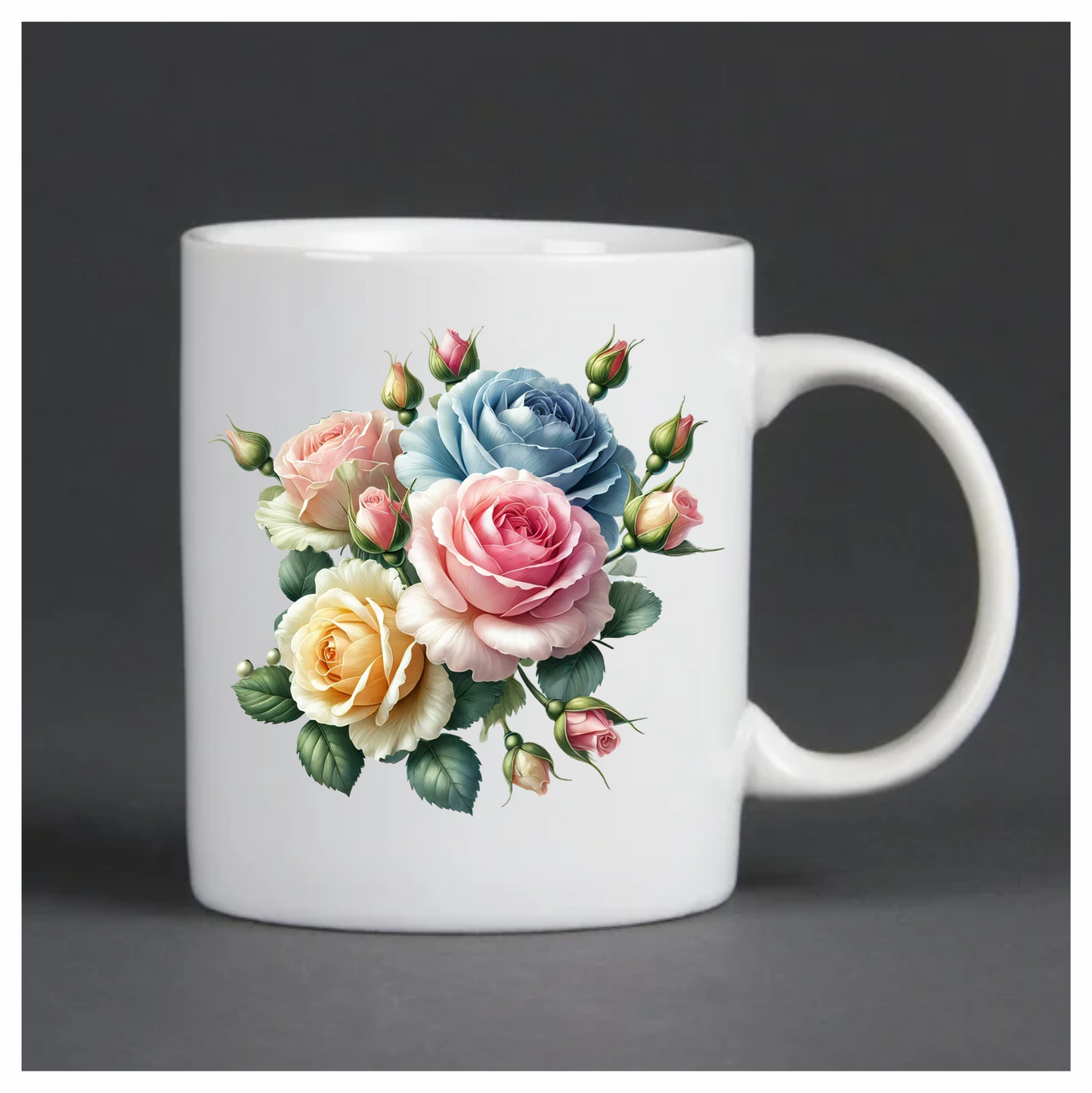 Multi coloured rose vinyl sticker decal
