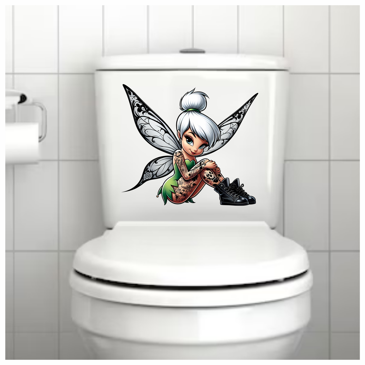 Gothic Tinker bell fairy vinyl sticker decal