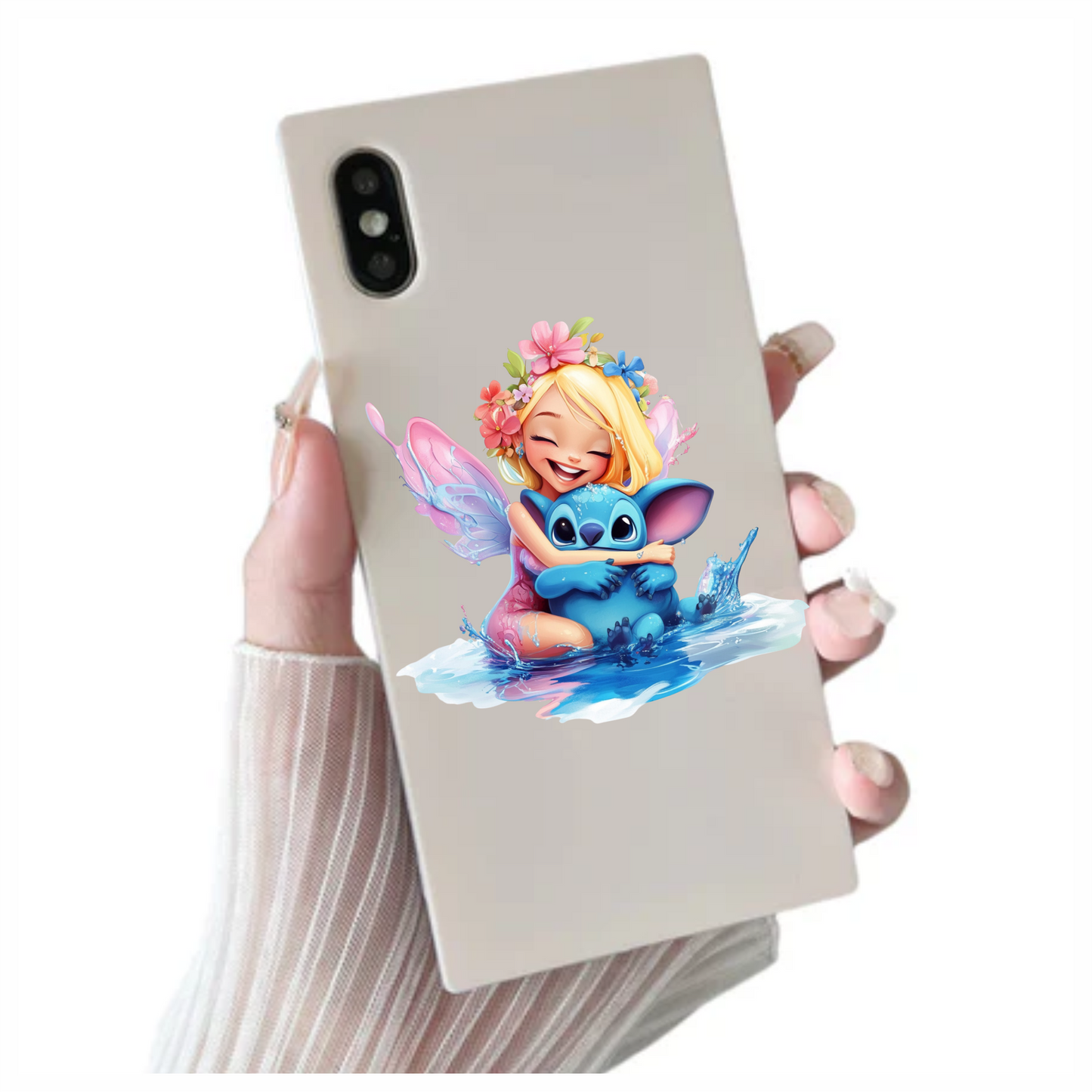 Tinkerbell and titch splashing in water kids vinyl sticker decal