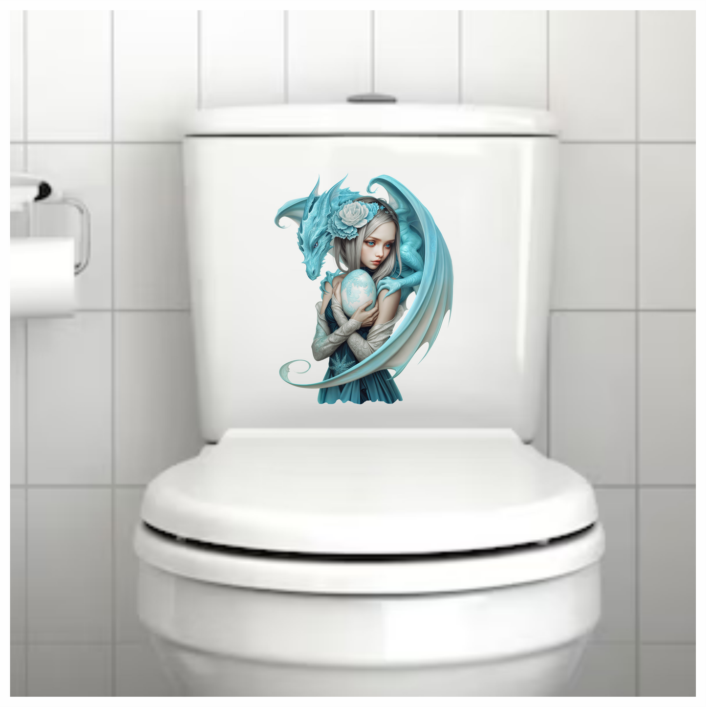 Blue dragon enchantress vinyl sticker decal