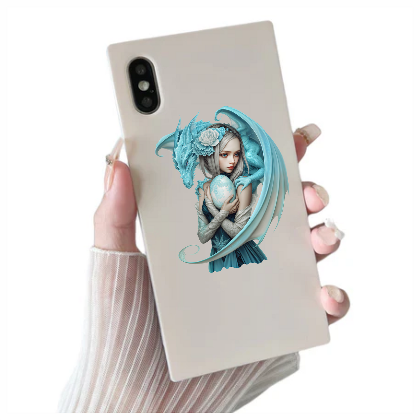 Blue dragon enchantress vinyl sticker decal