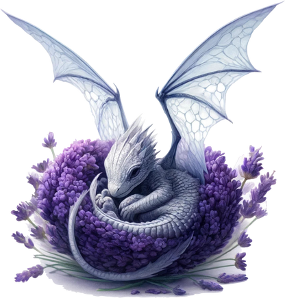 Lavander / purple baby dragon vinyl sticker decal
