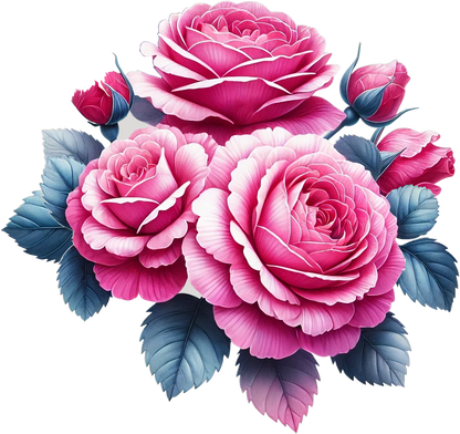 Dark pink rose flower vinyl sticker decal