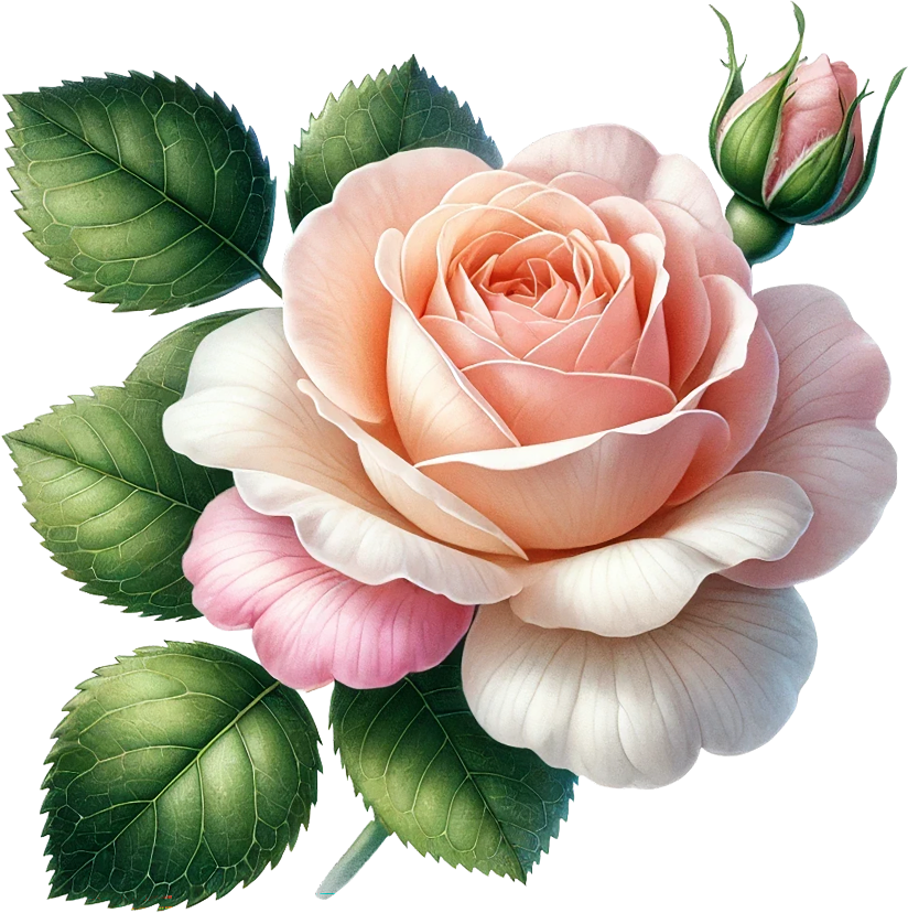 Light pink rose vinyl sticker decal
