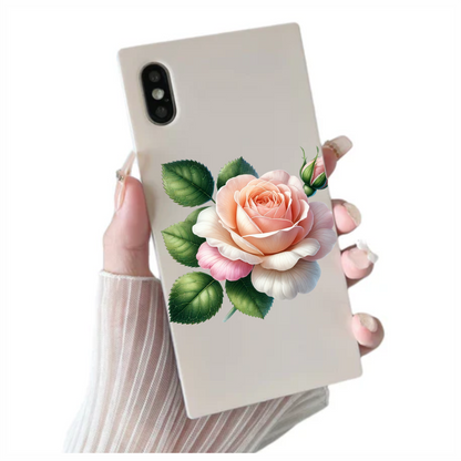 Light pink rose vinyl sticker flower decal