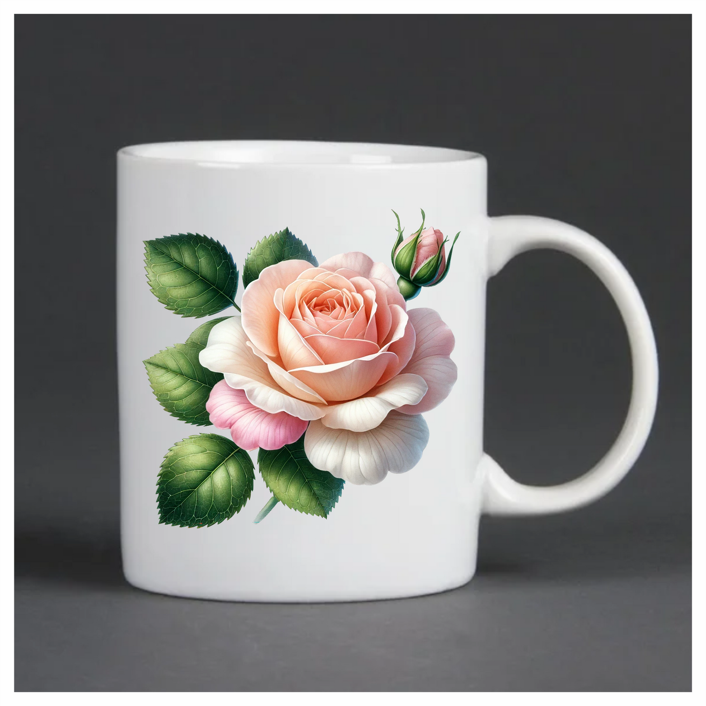 Light pink rose vinyl sticker flower decal