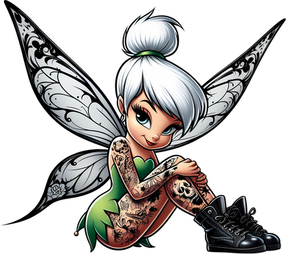 Gothic Tinker bell fairy vinyl sticker decal