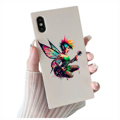 Colourful punk fairy rock star grunge vinyl sticker decal